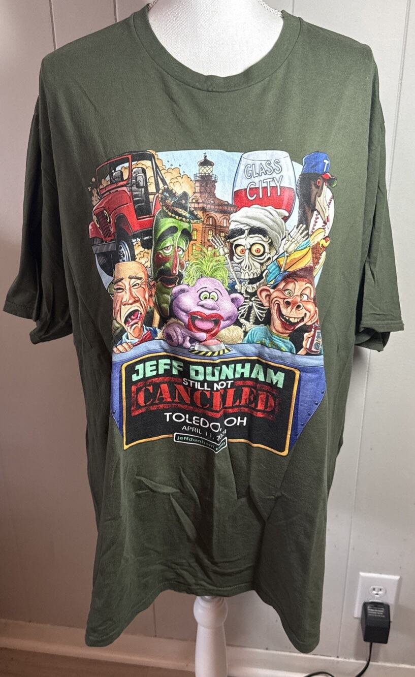 Jeff Dunham still not canceled tour T-shirt Toledo, OH April 11/24 men’s 3 XL GG